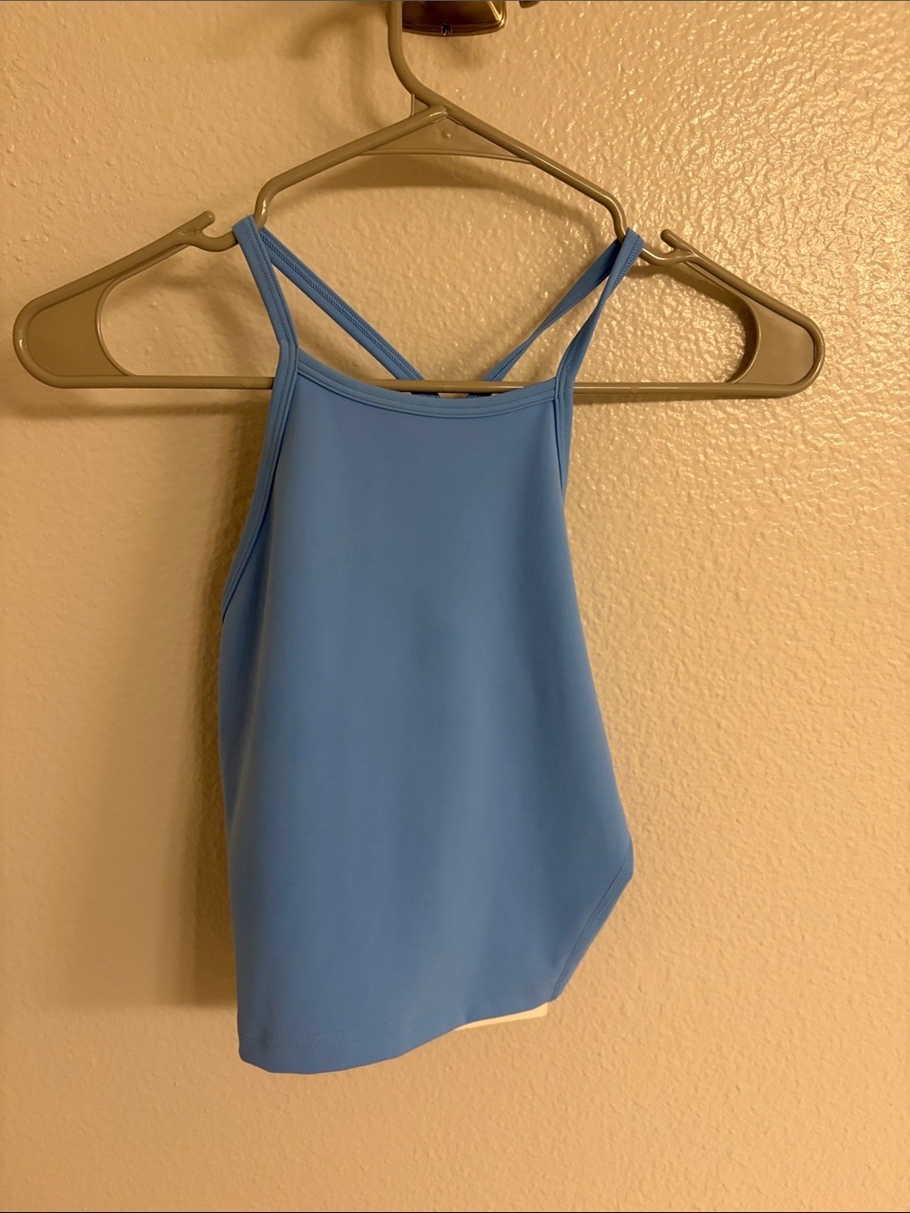 LuLu Sky Blue Cross Back Tank